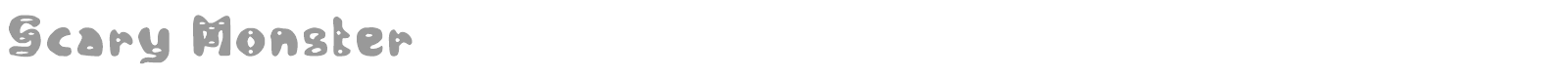 Scary Monster font preview